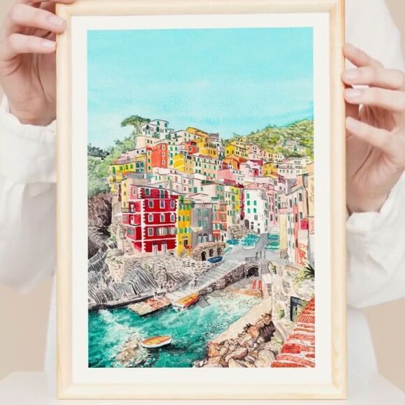 Cinque Terre Italy Art Print - Picture 4 of 6